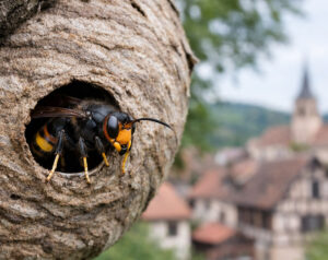 Nid de frelon asiatique